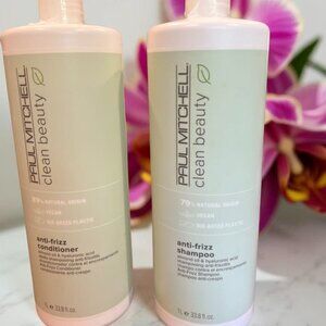 Paul Mitchell Cleans Beauty Anti- Frizz Shampoo Conditioner 33.8 oz